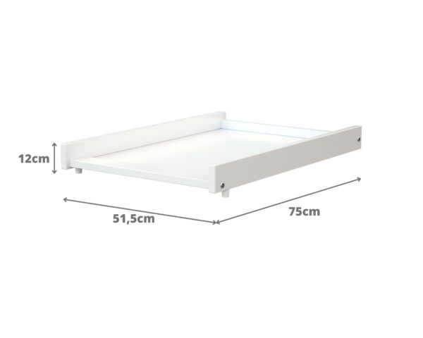 Plan à langer ESSENTIEL Blanc - Plans à langer - Hêtre massif et panneaux de fibres haute densité.