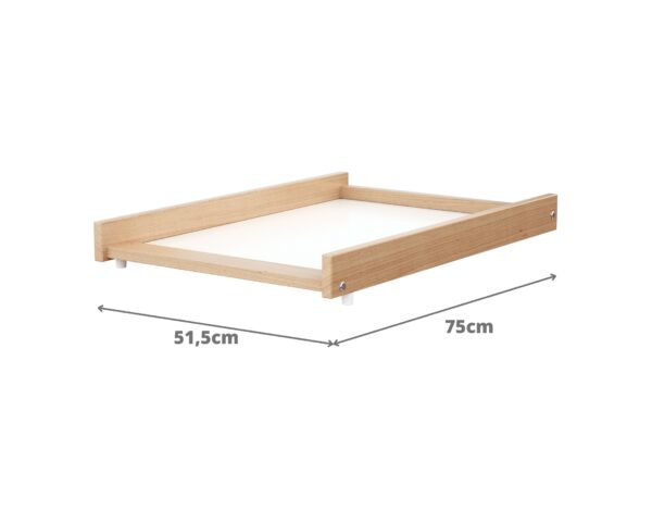 Plan à langer ESSENTIEL Hêtre verni - Plans à langer - Hêtre massif et panneaux de fibres haute densité.