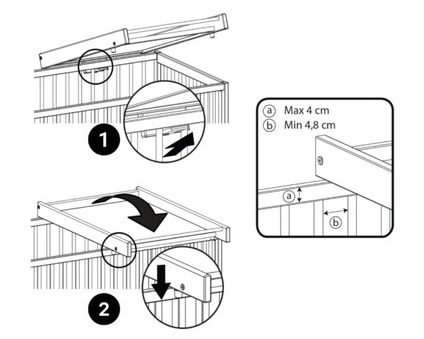 Plan à langer ESSENTIEL Hêtre verni - Plans à langer - Hêtre massif et panneaux de fibres haute densité.