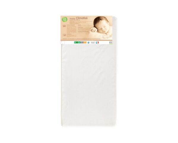 Matelas Thermo Régulant 70×140 cm de BABYCALIN - Matelas 70x140cm - Housse 76% polypropylène, 24% polyester, garnissage bloc de mousse polyéther.