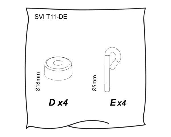 Lot de 4 supports pour sommiers - Pièces Détachées