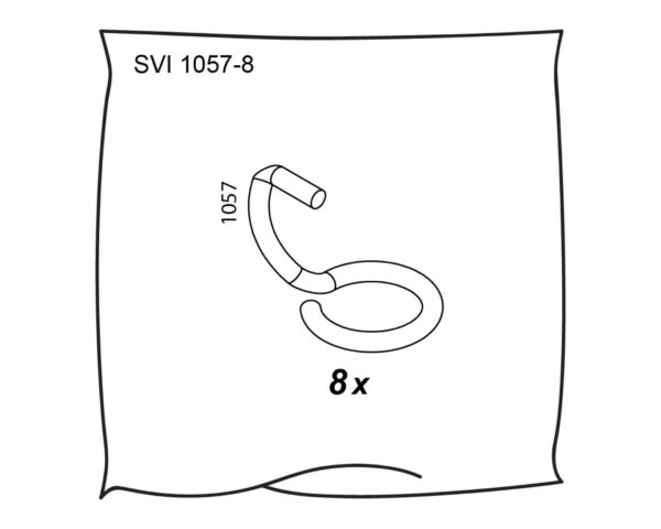 Lot de 8 supports pour fond de parc - Pièces Détachées