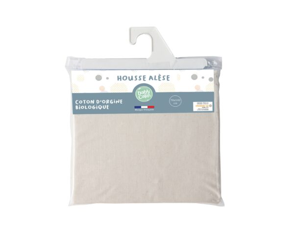 Alèse 70x140cm Coton Bio de BABYCALIN - Draps - 100% coton d’origine biologique imperméabilisé polyuréthane.