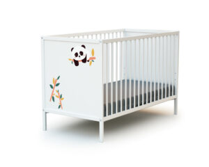 Lit bébé WEBABY Panda à panneaux - Fixes - Hêtre massif et panneaux de fibres haute densité.