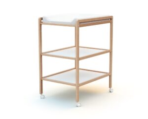 Table à Langer double ESSENTIEL Hêtre verni - Tables simples - Hêtre massif et panneaux de fibres haute densité.