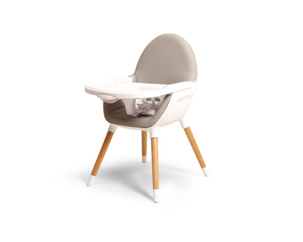 Chaise Haute WEBABY - Chaises hautes évolutives - Hêtre massif, coque polyéthylène et assis polyester.