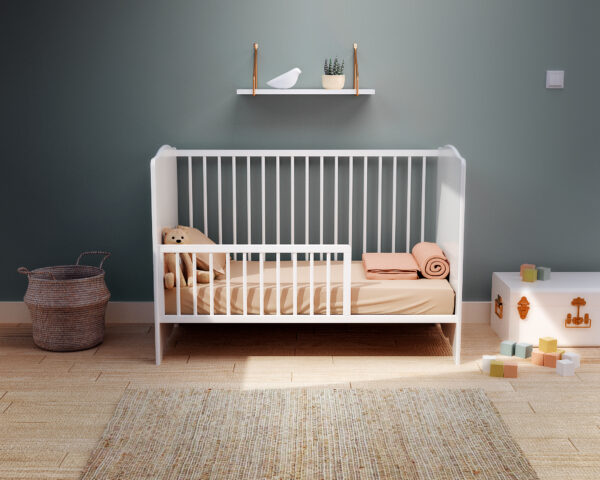 Pack lit bébé MARELLE avec matelas et barrière de lit - Les Bons plans AT4