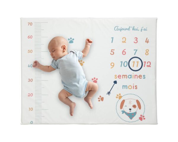 Tapis de jeu TOUTOU de Babycalin - Jeux pour bébé - Revêtement 100% PVC, garnissage 100% polyester.