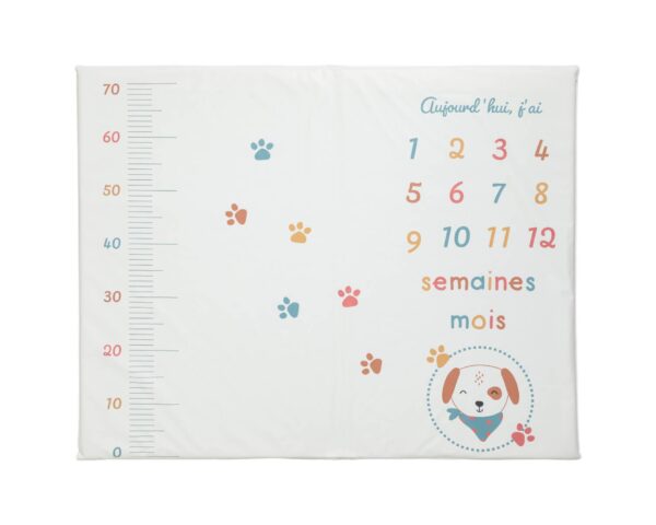 Tapis de jeu TOUTOU de Babycalin - Jeux pour bébé - Revêtement 100% PVC, garnissage 100% polyester.