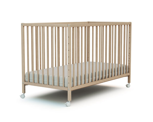 Lit bébé-Cododo WEBABY hêtre brut - Les Bons plans AT4 - Hêtre massif.