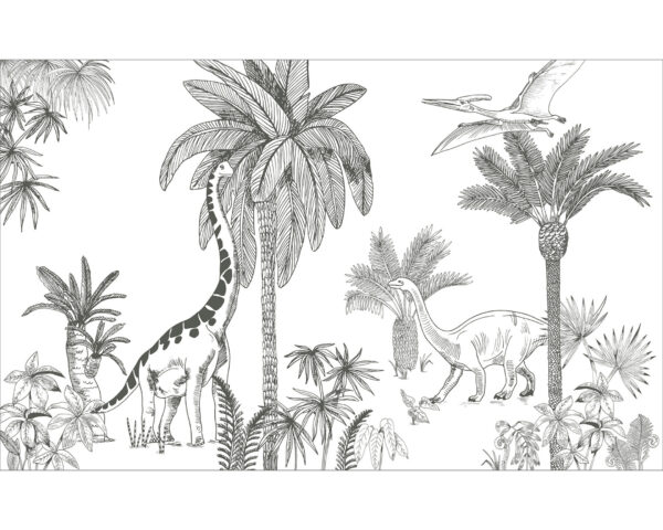 Papier peint panoramique DINOSAURUS de Lilipinso - Papiers peints