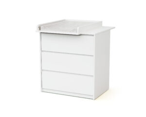 Commode à langer UNO 3 tiroirs blanc de WEBABY - Commodes à langer à tiroirs - Panneaux de fibre haute densité