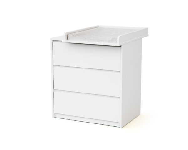 Commode à langer UNO 3 tiroirs blanc de WEBABY - Commodes à langer à tiroirs - Panneaux de fibre haute densité