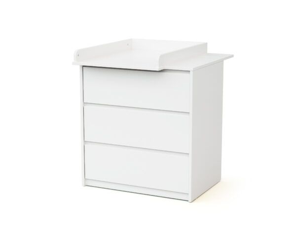 Commode à langer UNO 3 tiroirs blanc de WEBABY - Commodes à langer à tiroirs - Panneaux de fibre haute densité