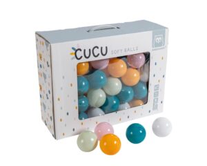 Pack de 75 balles colorées de EUREKAKIDS - Jeux d’adresse - Plastique polyéthylène de qualité alimentaire