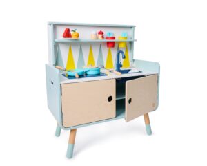 Cuisine/Buffet 2-en-1 PLAYFURNITURE de Hape - Jeux d’adresse - Bois et Panneaux de particules