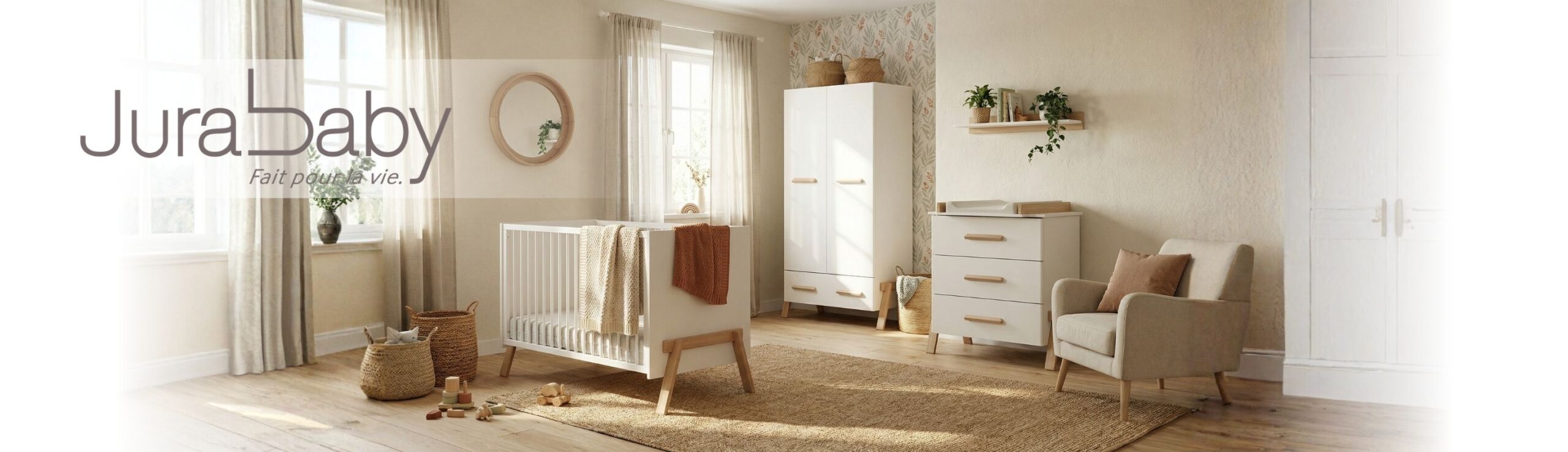 <p><strong>Jurababy</strong>, le mobilier qui <strong>évolue</strong></p>
<p><strong>quand bébé grandit</strong></p>

