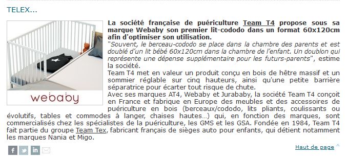 lit bébé-cododo LIO de webaby sur actubaby