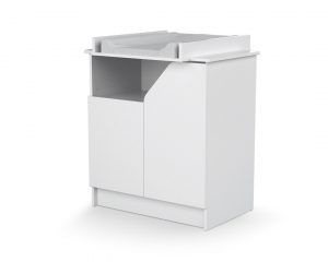 CARNAVAL White Changing Table - with doors - Melamine particleboard
