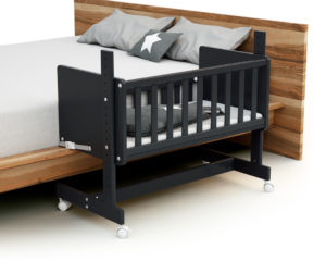 On-trend decorative convertible co-sleeping crib