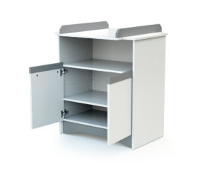 COTILLON white and grey changing table.