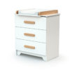 GAVROCHE White and Beech Changing Chest - with drawers