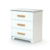 GAVROCHE White and Beech Changing Chest - with drawers