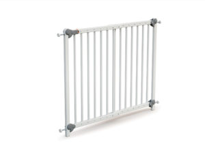 WEBABY Expandable White & Grey Safety Gate - Expandable - White - Solid beech.