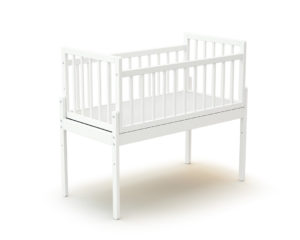 WEBABY White Universal Co-Sleeping Crib - Co-sleeping cribs - White - Solid beech and high-density fibreboard.