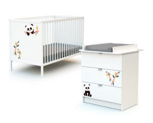 WEBABY 2-piece Panda design set 3 drawers